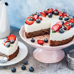 No Bake Berry Cheesecake
