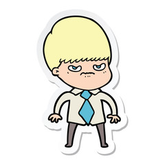 sticker of a cartoon boy