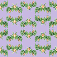 pink watercolor roses