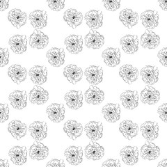 Black white seamless pattern liquid watercolor black