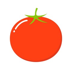 Tomato isolated single simple cartoon illustration. Flat style