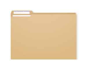 Manila folder. Paper case archive for document and reports.