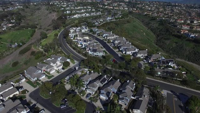 Aerial View of Laguna Niguel Orange County California Residential Real Estate New Homes Development.MOV