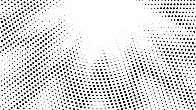 Halftone gradient explosion pattern. Abstract halftone vector dots background. Fireworks dots pattern. Pop Art, Comic small dots. Star rays halftone poster. Shine, sun rays. Radial space, sunrise rays