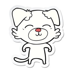 Obraz premium sticker of a cartoon dog