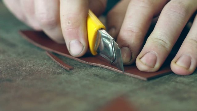 Tanner at work in the workshop