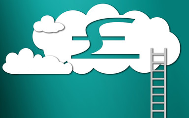 Stairway lead to with pound sign