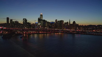 San Francisco downtown buildings skyline aerial