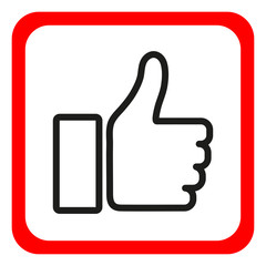 Hand like an icon. Vector illustration.