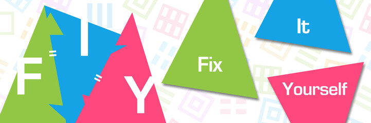 FIY - Fix It Yourself Colorful Triangle Horizontal 17554