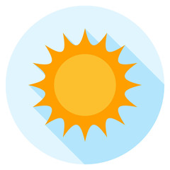 Flat sun icon