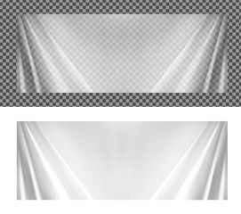 White transparent curtains texture