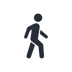 Fototapeta na wymiar Motion. Walking man Vector icon.