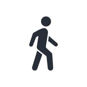 Motion. Walking man Vector icon.