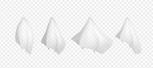 White realistic lightweight fabric