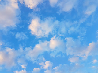 Background beautiful light blue sky with white clouds