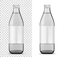 Transparent glass bottle