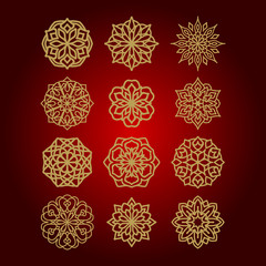 mandala flower illustration vector on pack