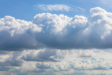 blue sky and clouds or cloudscape.