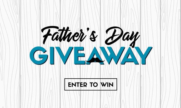 Father's day giveaway vector banner for social media