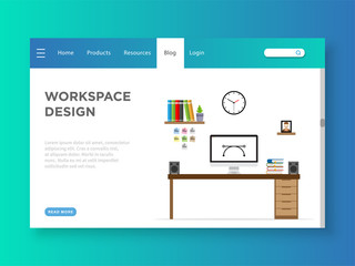 Workspace Design Landing Page