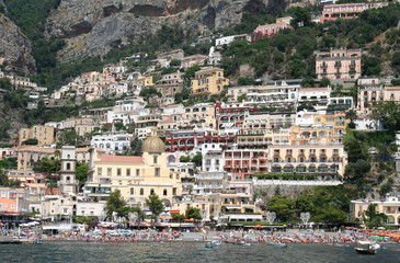 Fototapeta na wymiar Positano on the beautiful Amalfi Coast of Italy.