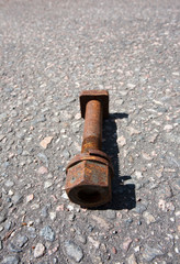 rusty nut and bolt