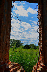 Abandoned Church near the town of Dalmatovo. This temple was closed 100 years ago, when Soviet power was established in Russia. Today on the walls are still visible the remains of paintings, written p