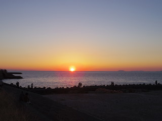 愛媛県伊予市双海の夕日