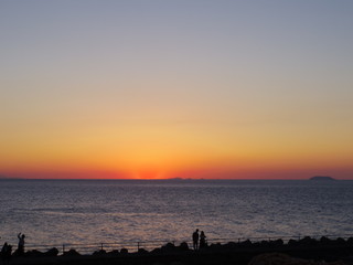 双海の夕焼け（愛媛県伊予市）