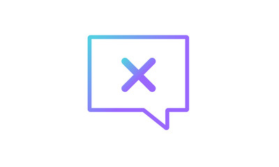 Obraz premium message icon concept. modern gradient style vector icon