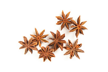 Star anise spice fruits