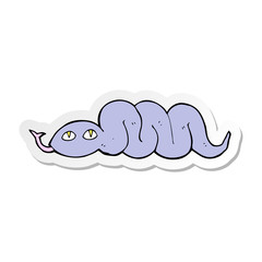 sticker of a cartoon snake
