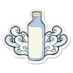 sticker of a cartoon water bottle