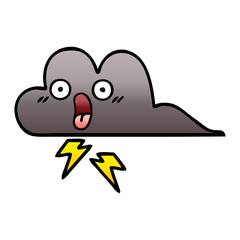 gradient shaded cartoon storm cloud