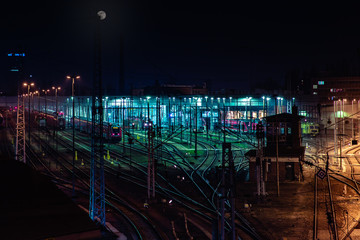 Bahnhof Lichtenberg bei Nacht