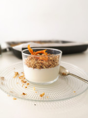homemade granola with natural yogurt