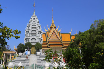 au Palais Royale de Phnom Penh au Cambodge