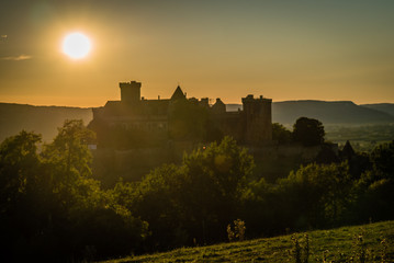 Obraz premium Castelnau castle in Prudhomat close to Bretenoux in France
