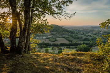 Saint Cere and Bretenoux valley in the summer, Lot - obrazy, fototapety, plakaty