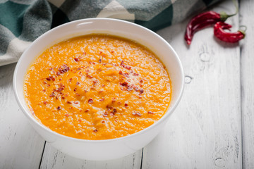 bowl of pumpkin soup