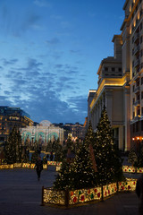 lights in the center of Moscow