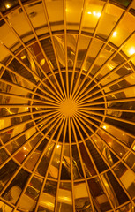 architectural golden roof inside view