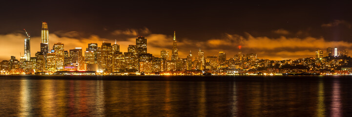 Panorama Skyline San Francisco bei Nacht