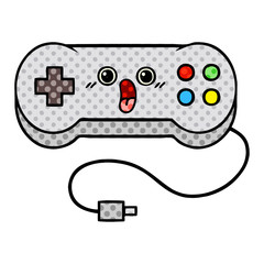 comic book style cartoon game controller