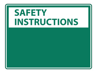 symbol Safety instructions sign label on white background