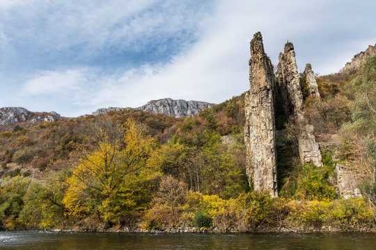 Beautiful autumn colours in the Iskar Gorge, Bulgaria