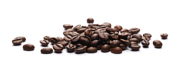 Coffee beans isolated on white background