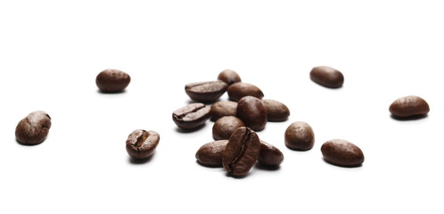 Coffee beans isolated on white background