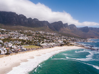 Fototapeta na wymiar aerial view of Camps Bay, Cape Town, South Africa